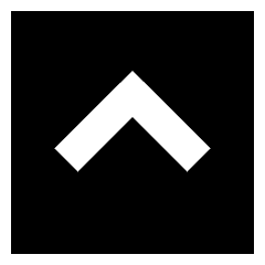 Tailless Line Arrow Up Square Icon from Sharp Solid Set