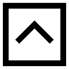 Tailless Line Arrow Up Square Icon from Sharp Line Set