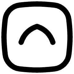 Tailless Line Arrow Up Square Icon from Flex Line Set