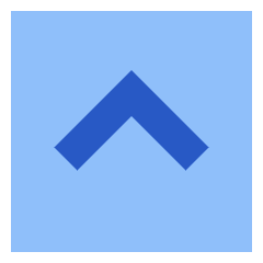 Tailless Line Arrow Up Square Icon from Sharp Flat Set