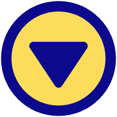 Tailless Triangle Arrow Down Circle Icon from Core Pop Set