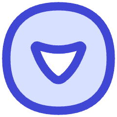 Tailless Triangle Arrow Down Circle Icon from Flex Duo Set