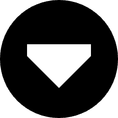 Tailless Triangle Arrow Down Circle Icon from Sharp Solid Set