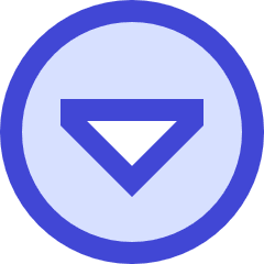 Tailless Triangle Arrow Down Circle Icon from Sharp Duo Set