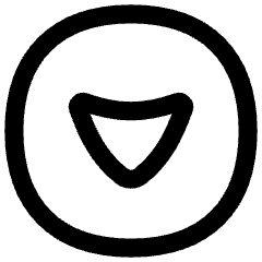 Tailless Triangle Arrow Down Circle Icon from Flex Line Set
