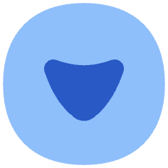 Tailless Triangle Arrow Down Circle Icon from Flex Flat Set