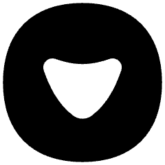 Tailless Triangle Arrow Down Circle Icon from Flex Solid Set