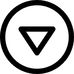 Tailless Triangle Arrow Down Circle Icon from Core Line Set