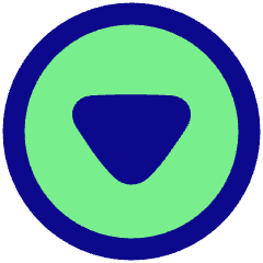 Tailless Triangle Arrow Down Circle Icon from Plump Pop Set
