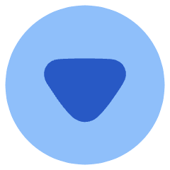 Tailless Triangle Arrow Down Circle Icon from Plump Flat Set
