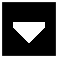 Tailless Triangle Arrow Down Square Icon from Sharp Solid Set