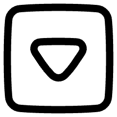 Tailless Triangle Arrow Down Square Icon from Plump Line Set