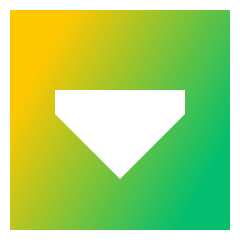 Tailless Triangle Arrow Down Square Icon from Sharp Gradient Set