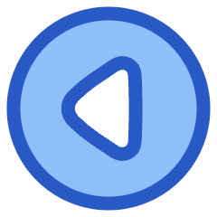 Tailless Triangle Arrow Left Circle Icon from Plump Duo Set