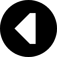 Tailless Triangle Arrow Left Circle Icon from Sharp Solid Set