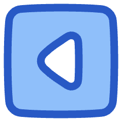 Tailless Triangle Arrow Left Square Icon from Plump Duo Set