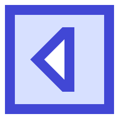 Tailless Triangle Arrow Left Square Icon from Sharp Duo Set