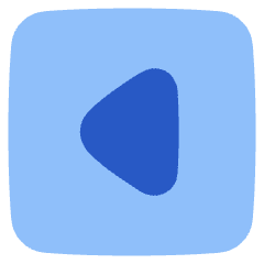Tailless Triangle Arrow Left Square Icon from Plump Flat Set