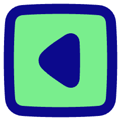 Tailless Triangle Arrow Left Square Icon from Plump Pop Set