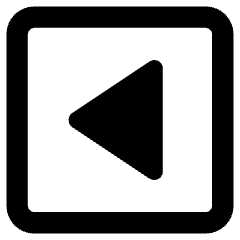 Tailless Triangle Arrow Left Square Icon from Core Remix Set