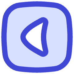 Tailless Triangle Arrow Left Square Icon from Flex Duo Set