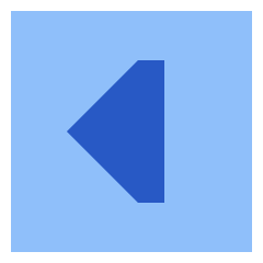 Tailless Triangle Arrow Left Square Icon from Sharp Flat Set