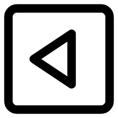 Tailless Triangle Arrow Left Square Icon from Core Line Set