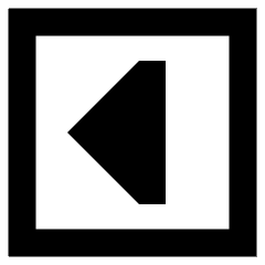Tailless Triangle Arrow Left Square Icon from Sharp Remix Set