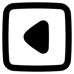 Tailless Triangle Arrow Left Square Icon from Plump Remix Set