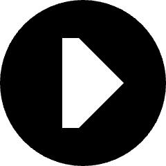 Tailless Triangle Arrow Right Circle Icon from Sharp Solid Set