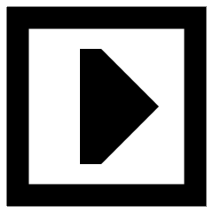 Tailless Triangle Arrow Right Square Icon from Sharp Remix Set