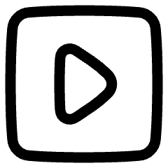 Tailless Triangle Arrow Right Square Icon from Plump Line Set