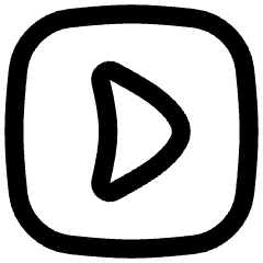 Tailless Triangle Arrow Right Square Icon from Flex Line Set
