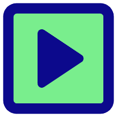 Tailless Triangle Arrow Right Square Icon from Core Pop Set