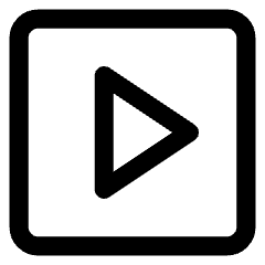 Tailless Triangle Arrow Right Square Icon from Core Line Set