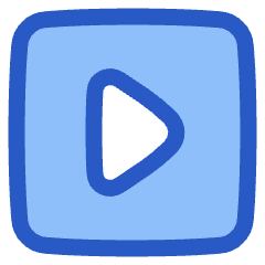 Tailless Triangle Arrow Right Square Icon from Plump Duo Set