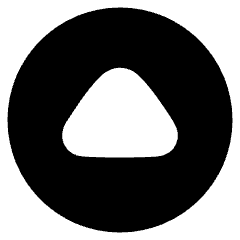 Tailless Triangle Arrow Up Circle Icon from Plump Solid Set