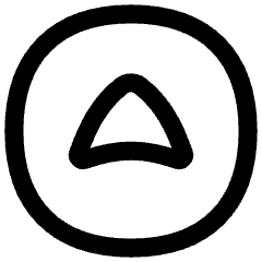 Tailless Triangle Arrow Up Circle Icon from Flex Line Set