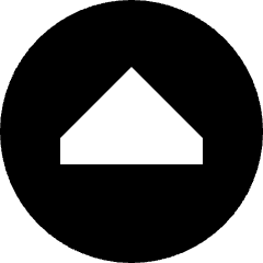 Tailless Triangle Arrow Up Circle Icon from Sharp Solid Set