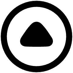 Tailless Triangle Arrow Up Circle Icon from Plump Remix Set