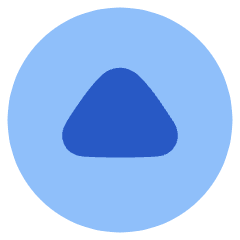 Tailless Triangle Arrow Up Circle Icon from Plump Flat Set