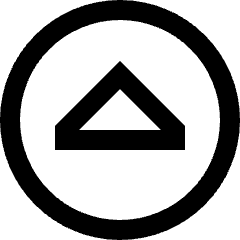 Tailless Triangle Arrow Up Circle Icon from Sharp Line Set