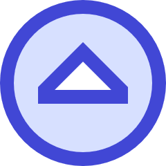 Tailless Triangle Arrow Up Circle Icon from Sharp Duo Set