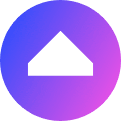 Tailless Triangle Arrow Up Circle Icon from Sharp Gradient Set