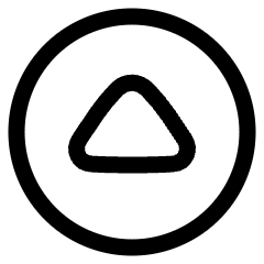 Tailless Triangle Arrow Up Circle Icon from Plump Line Set