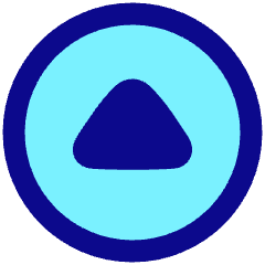 Tailless Triangle Arrow Up Circle Icon from Plump Pop Set