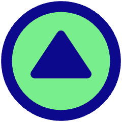 Tailless Triangle Arrow Up Circle Icon from Core Pop Set