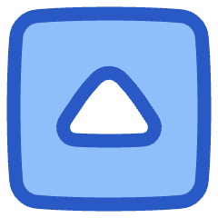 Tailless Triangle Arrow Up Square Icon from Plump Duo Set