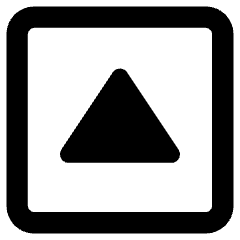 Tailless Triangle Arrow Up Square Icon from Core Remix Set