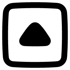 Tailless Triangle Arrow Up Square Icon from Plump Remix Set